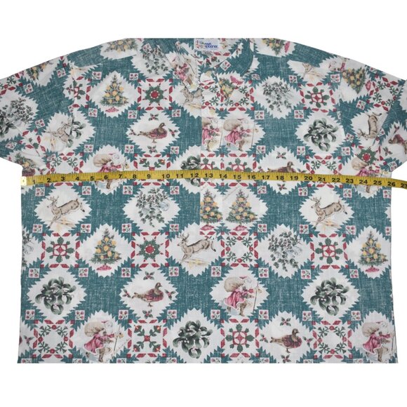 Vintage 90s 1992 Reyn Spooner Christmas Shirt Hawaiian Camp Half Button Up XXL - Picture 7 of 9